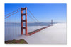 San Francisco Golden Gate Bridge in Fog 2 16 po x 24 po : Oeuvre d’art murale en panneau de tissu sans cadre
