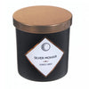 Bougie parfumée noir mat de 7 oz à arôme de mohair argent avec couvercle - ensemble de 2