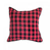 Ensemble de 2 coussins rembourrés de coton 18 po x 18 po à point à carreaux