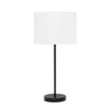 Lampe de table blanche Simple Designs avec pied mince noir