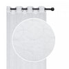 Panneau de rideau transparent en LurexMC brodé de motifs de diamants arrondis blanc - ensemble de 2
