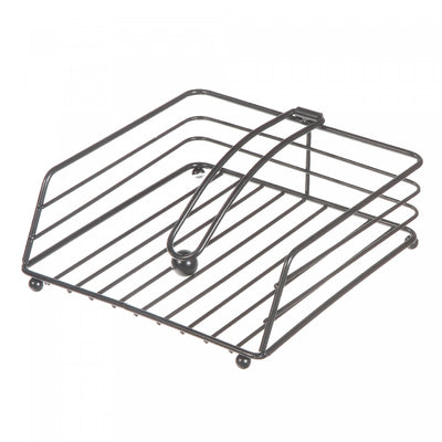 Black Metal Weighted Napkin Holder|Porte-serviettes lesté noir en métal