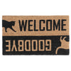 Paillasson en fibre de coco « Welcome » et « Goodbye »
