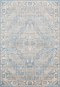 Carpette Shi bleu rétro à motifs de diamants 3 x 5