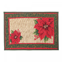 Tapis de plancher en tapisserie orné de poinsettias