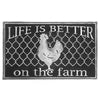 Tapis de plancher « Life Is Better on The Farm » en caoutchouc