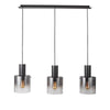 Luminaire suspendu Henley noir satiné à 3 ampoules