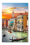 Venice Building 28 po x 42 po : Oeuvre d’art murale en panneau de tissu sans cadre