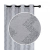 Rideau de 84 po gris en jacquard à motif de chevron - ensemble de 2