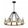 Lustre Perris noir à 8 ampoules