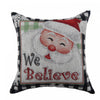 Coussin orné du père Noël et l’inscription « We Believe » - ensemble de 2 coussins