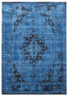Carpette Chenta bleue 6 pi 7 po x 9 pi 6 po