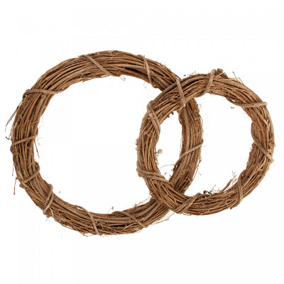 Vine Wreath Natural Set of 2 Artificial Flower|Ensemble 2 couronnes de vigne naturelles