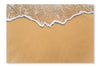 Wave on Sand Beach 28 po x 42 po : Oeuvre d’art murale en panneau de tissu sans cadre