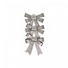 3 boucles brillantes argentées - ensemble de 6 articles d’emballage-cadeau