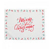 Napperon « Merry Christmas » avec bordure ornée de houx - ensemble de 12