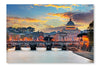 Vatican, Rome 28 po x 42 po : Oeuvre d’art murale en panneau de tissu sans cadre