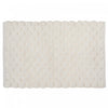 Tapis de salle de bain 20 x 32 blanc tissé à la main avec pompon