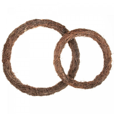 Vine Wreath Chocolate Set of 2 Artificial Flower|Ensemble 2 couronnes de vigne de couleur chocolat