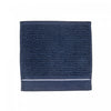 Débarbouillette brodée luxueuse 12 x 12 bleue - ensemble de 6 serviettes