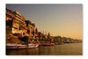 Varanasi in India 24 po x 36 po : Oeuvre d’art murale en panneau de tissu sans cadre