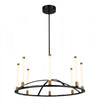 Lustre Infiniti noir et laiton mat à 8 ampoules à DEL intégrées
