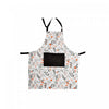 Tablier 28 po x 34 po en coton orné de fleurs de kaki - ensemble de 2