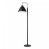 Lampe à pied Tote noire et laiton