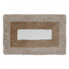 Tapis de salle de bain à bordure en microfibre taupe 20 x 32