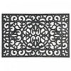 Tapis de plancher 23 x 36 à motifs circulaires de type grille en caoutchouc