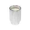 Bougie parfumée côtelée électroplaquée argent de 11,3 oz à arôme de baie d’hiver