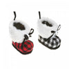 Ornement botte à point à carreaux - ensemble de 12 ornements de Noël