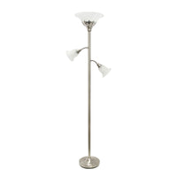 Lampe à pied Elegant Designs à 3 ampoule, nickel brossé