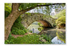 Bridge In Central Park 24 po x 36 po : Cadre d'art mural et panneau de tissu