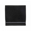 Débarbouillette brodée luxueuse 12 x 12 noire - ensemble de 6 serviettes