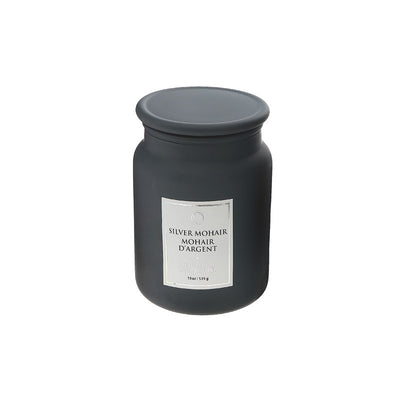 19 Oz Luxe Scented Candle with Glass Lid Silver Mohair - Set of 2|Bougie parfumée de luxe de 19 oz à arôme de mohair argent avec couvercle en verre - ensemble de 2