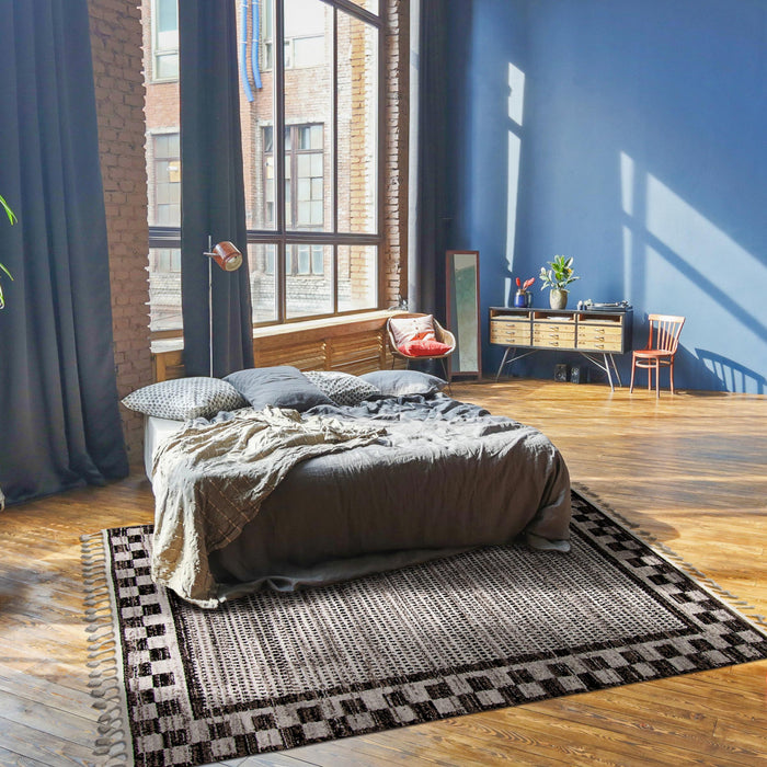Carpette Vera Quattro ivoiregrise - 7 pi 10 po x 10 pi 5 po