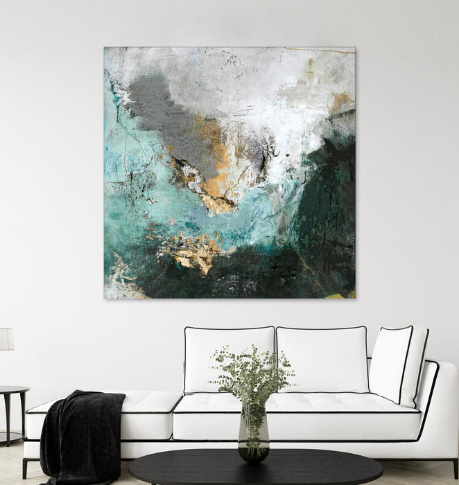 Œuvre d’art murale Giant Art « Arctic Green » 72 x 72