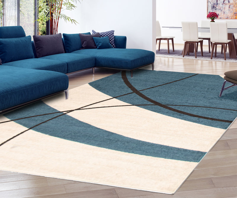 Carpette Carson bleu - 7 pi 10 pox 10 pi 2 po