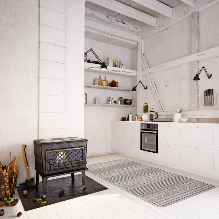 Carpette Wileen grise - 2 pi 2 po x 6 pi 7 po