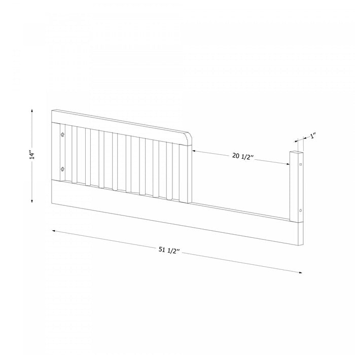 Lit de bébé Balka avec garde-corps pour bambin - vert sauge
