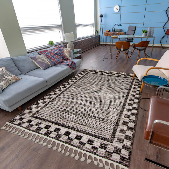 Carpette Vera Quattro ivoiregrise - 7 pi 10 po x 10 pi 5 po