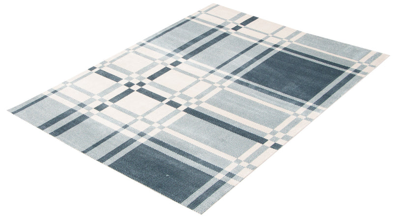 Carpette Roma bleue lavable à la machine - 3 pi 0 po x 5 pi 0 po