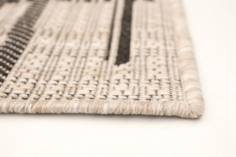 Carpette Sadie Burburry argent-noir - 7 pi 10 pox 10 pi 2 po