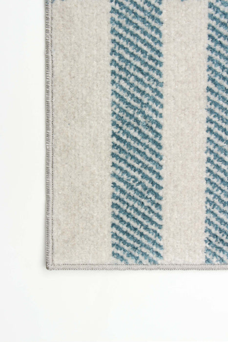 Carpette Roma bleue lavable à la machine - 3 pi 0 po x 5 pi 0 po