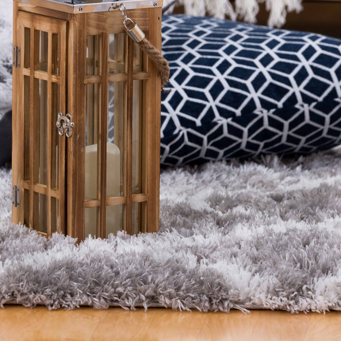 Carpette Ker grise à motifs de diamants 4 x 6