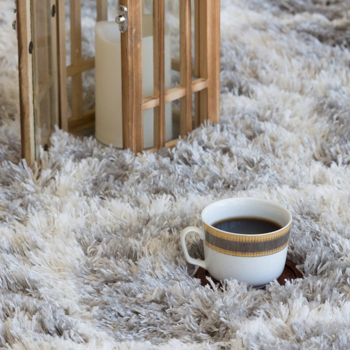 Carpette Ker grise à motifs de diamants 4 x 6