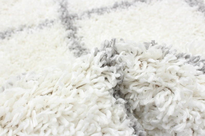 Carpette à poil long Helma Diamond crème 3 pi 11 po x 5 pi 11 po