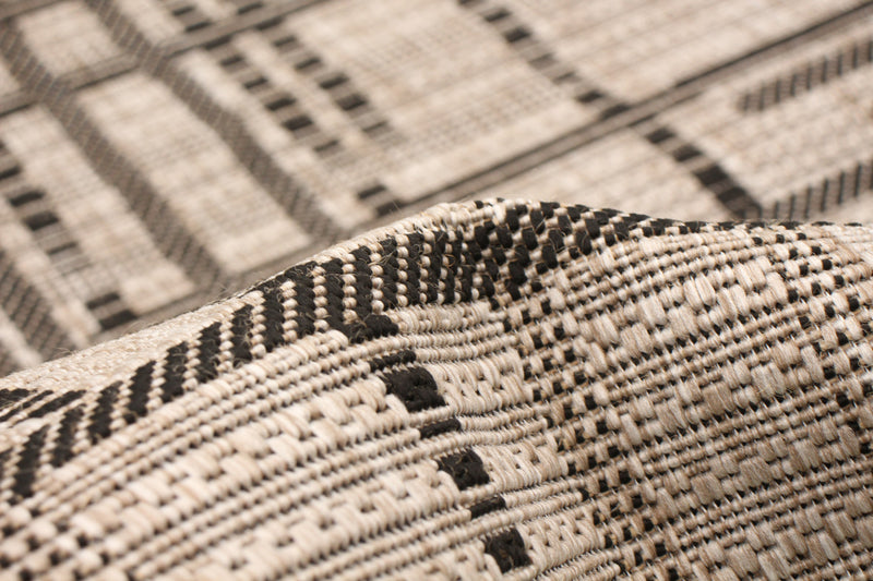 Carpette Sadie Burburry argent-noir - 7 pi 10 pox 10 pi 2 po