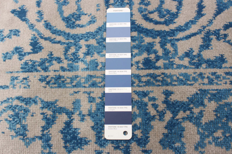 Carpette Corinne bleue 6 pi 7 po x 9 pi 6 po